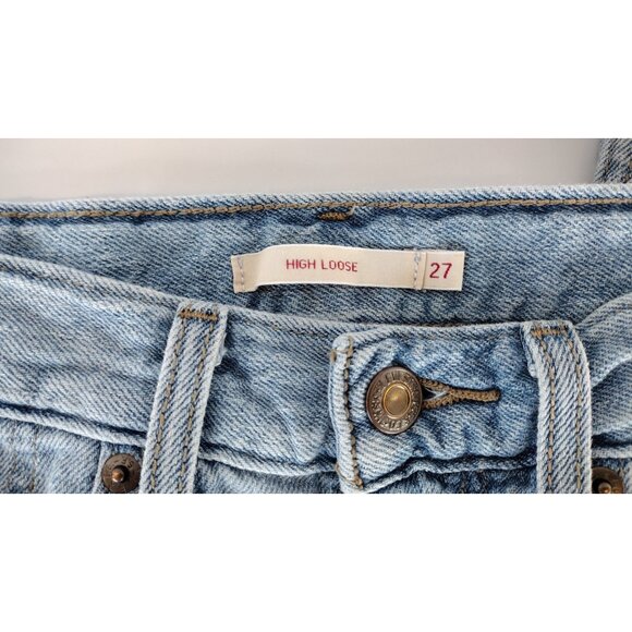 Levi Light Wash High Loose Baggy Jeans Size 27 - Picture 5 of 14